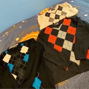 XG Argyle Boys Sweaters For The Holiday!  LG & XL: 2 sweaters and one vest